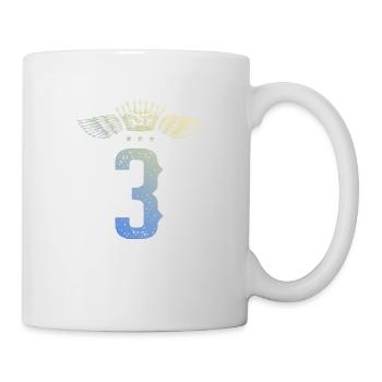 3 Zahl Krone - Tasse - Weiß - Rechts