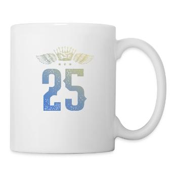 25 Zahl Krone - Tasse - Weiß - Rechts