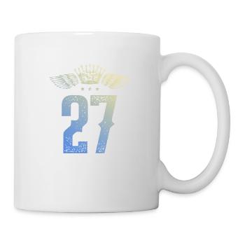 27 Zahl Krone - Tasse - Weiß - Rechts