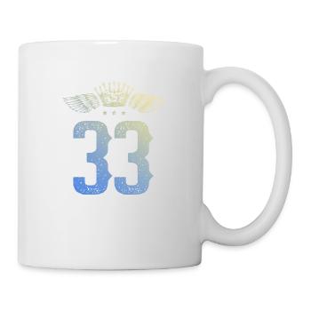 33 Couronne numérique - Mug blanc - blanc - Droite