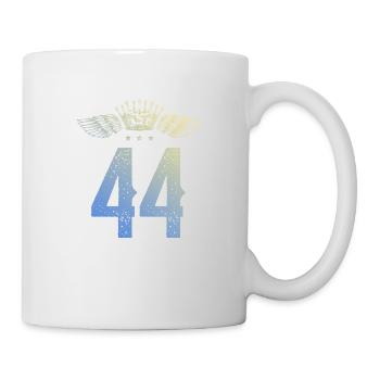 44 Zahl Krone - Tasse - Weiß - Rechts
