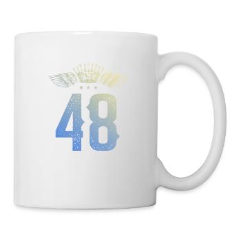 48 Zahl Krone - Tasse - Weiß - Rechts