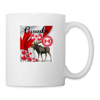 Kanada, Ahornblatt. - Tasse - Weiß - Rechts