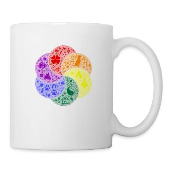 Gartenliebe Mandala – Un design coloré pour les amoureux de la nature - Mug blanc - blanc - Droite