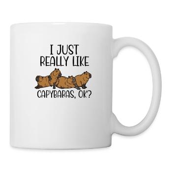 Ich mag einfach Capybaras ok - Tasse - Weiß - Rechts