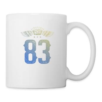 83 Zahl Krone - Tasse - Weiß - Rechts