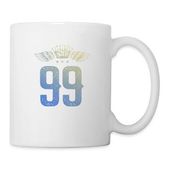 99 Couronne numérique - Mug blanc - blanc - Droite