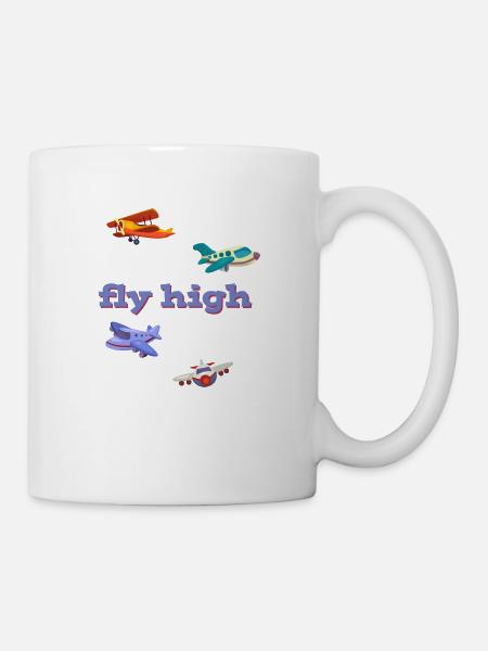 fly high - Tasse - Weiß