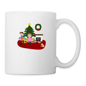 Un cadeau pour Noël - Mug blanc - blanc - Droite