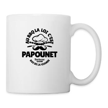 au BBQ la loi c papounet N - Mug blanc - blanc - Droite