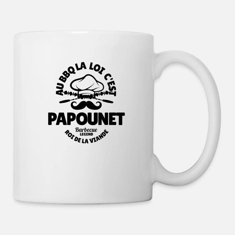 au BBQ la loi c papounet N - Mug blanc - blanc