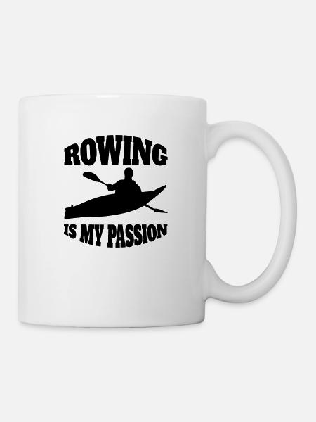 Ruderer Ruderin lustige Rudern Spruch Ruderverein - Tasse - Weiß