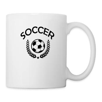 Fußball Football - Mug blanc - blanc - Droite