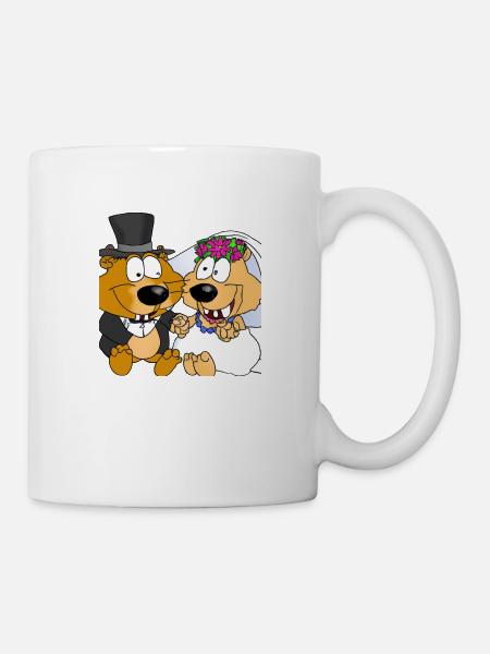 Mariage d’animaux - Mug blanc - blanc