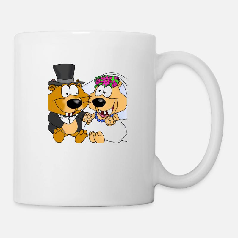 Mariage d’animaux - Mug blanc - blanc