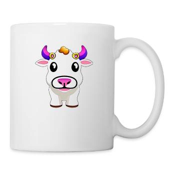 Kuh süß Tier Bauernhof lustig Kühe Tiere neu 1 - Tasse - Weiß - Rechts