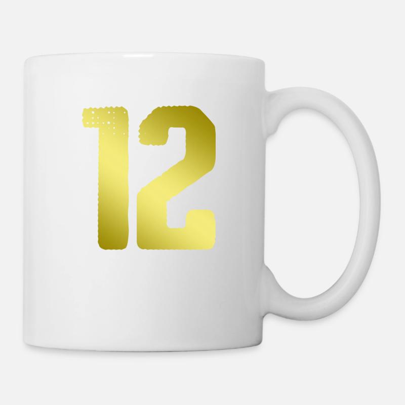Maillot 12 Numéro - Mug blanc - blanc
