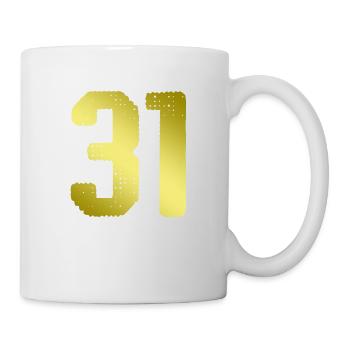 31 Maillot numéro - Mug blanc - blanc - Droite