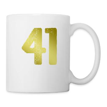 41 Maillot numéro - Mug blanc - blanc - Droite