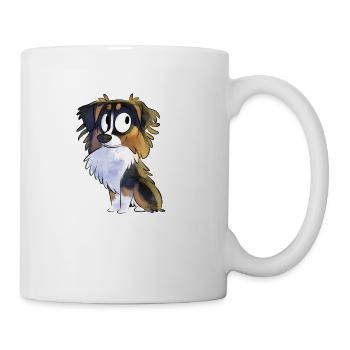 Chibi Berger Australien - Noir Tricolore - Mug blanc - blanc - Droite