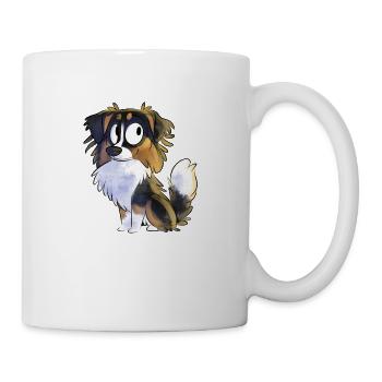 Chibi Berger Australien - Noir Tricolore - Mug blanc - blanc - Droite