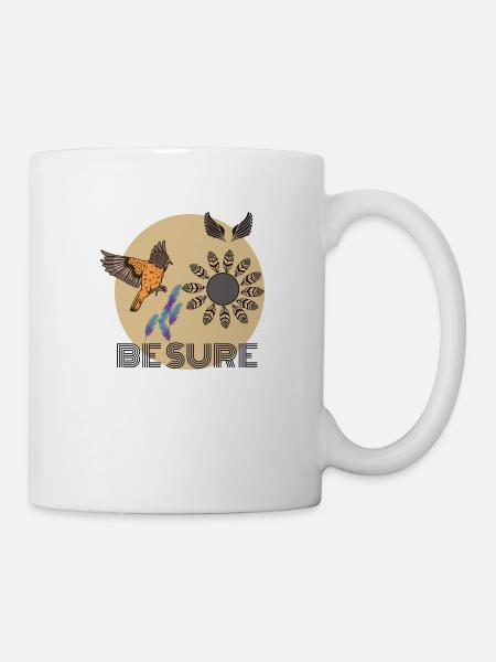 Bird feather design - Tasse - Weiß