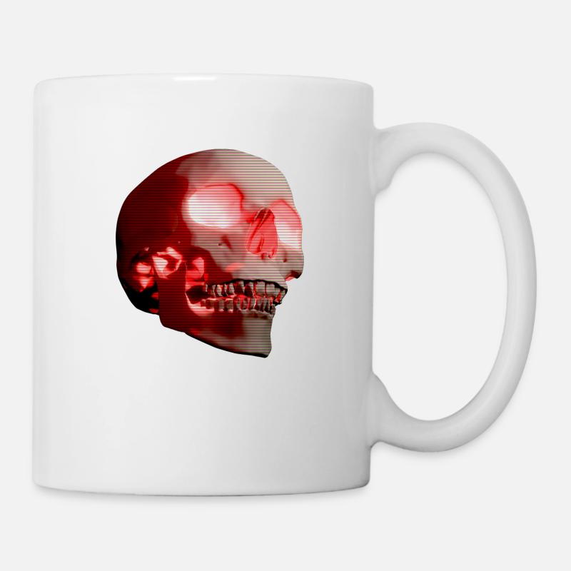 CYBER LASER SKULL - Tasse - Weiß