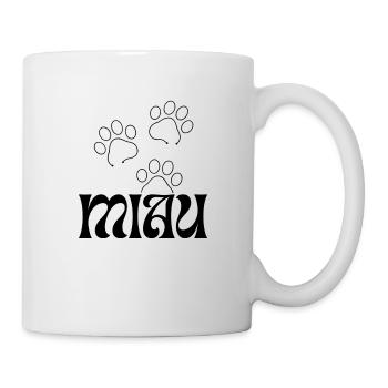 Miau Katzenpfoten - Tasse - Weiß - Rechts