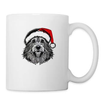 Weihnachten Hund süß lustig Hunde Tier Welpe 16 - Tasse - Weiß - Rechts