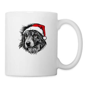 Weihnachten Hund süß lustig Hunde Tier Welpe 11 - Tasse - Weiß - Rechts