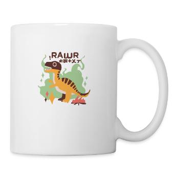 Dinosaurier Retro Asia - Tasse - Weiß - Rechts