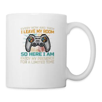 Ab und zu verlasse ich mein Zimmer - Tasse - Weiß - Rechts