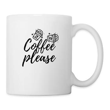 Coffee Please - Tasse - Weiß - Rechts