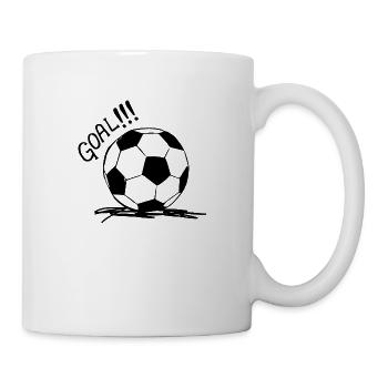 Fußball Soccer - Tasse - Weiß - Rechts