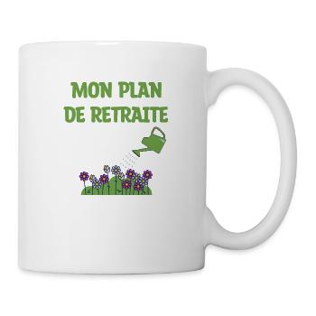 T-shirt humour retraite - Mug blanc - blanc - Droite