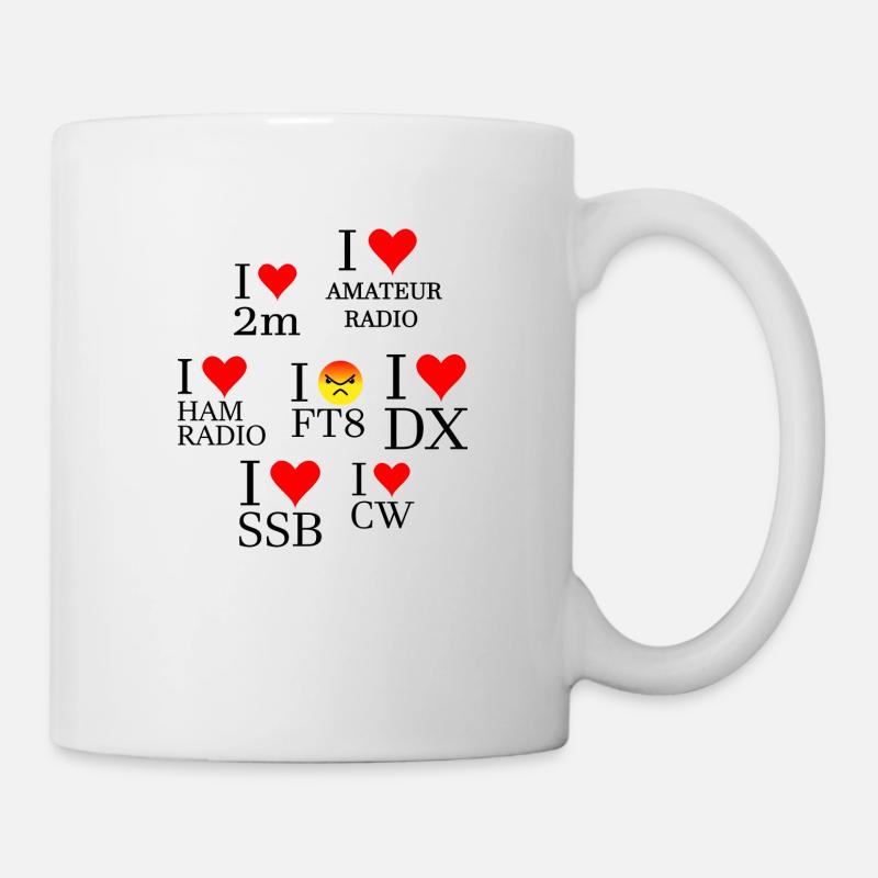 Liebe ssb, cw, dx, 2m, Amateurfunk, mag ft8 emot nicht - Tasse - Weiß