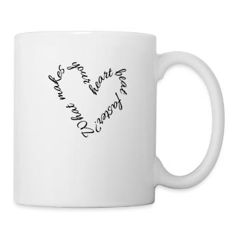 Qu’est-ce qui fait battre votre cœur plus vite? - Mug blanc - blanc - Droite