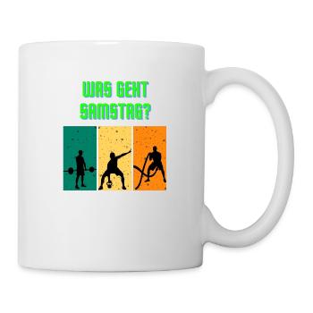 was geht samstag? - Tasse - Weiß - Rechts