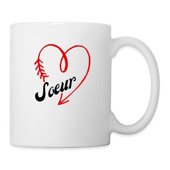 sœur cœur - Mug blanc - blanc - Droite