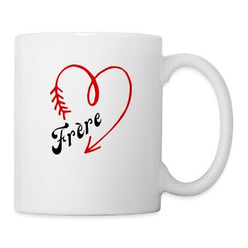 frère cœur - Mug blanc - blanc - Droite