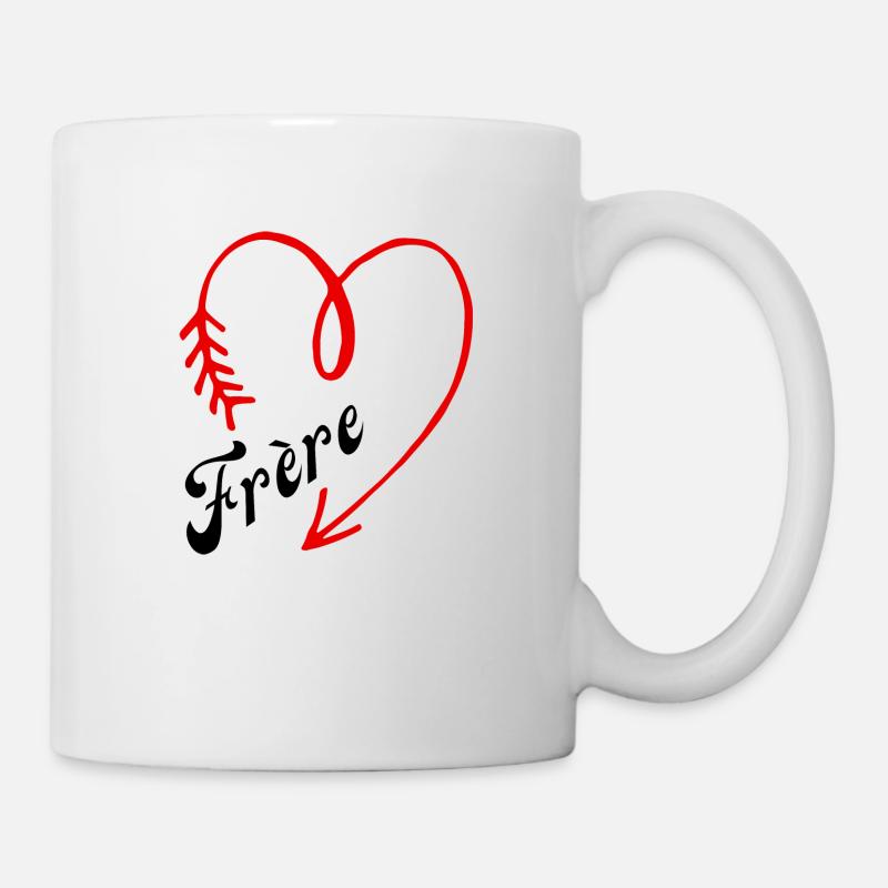 frère cœur - Mug blanc - blanc