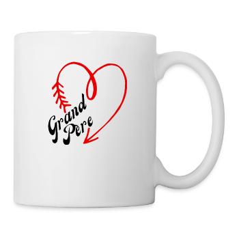 grand-père cœur - Mug blanc - blanc - Droite