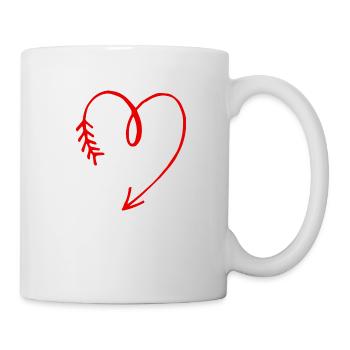 grand-mère cœur - Mug blanc - blanc - Droite