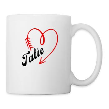 tatie cœur - Mug blanc - blanc - Droite