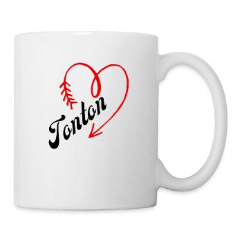 tonton cœur - Mug blanc - blanc - Droite