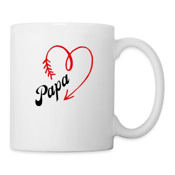 papa cœur - Mug blanc - blanc - Droite