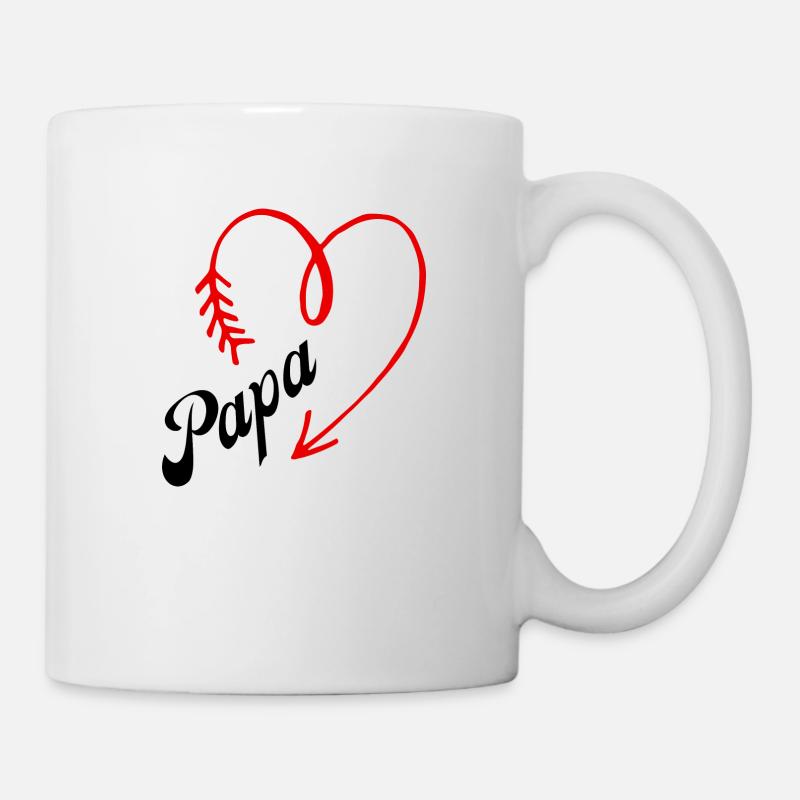 papa cœur - Mug blanc - blanc