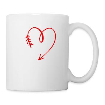 papa cœur - Mug blanc - blanc - Droite