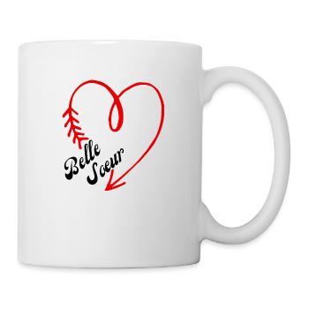 belle sœur cœur - Mug blanc - blanc - Droite