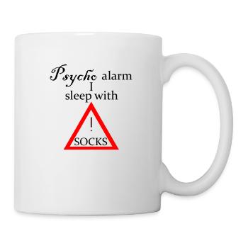 Psycho alarm - Schriftzug - Tasse - Weiß - Rechts